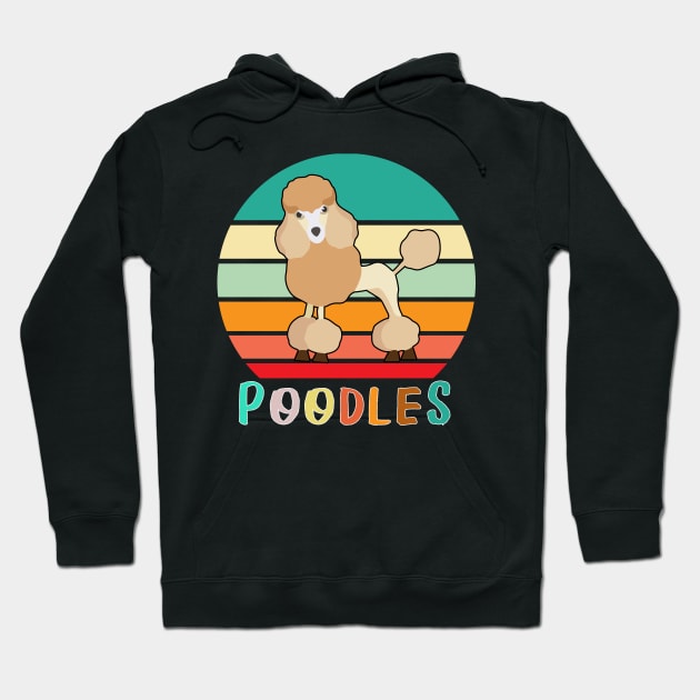 Vintage Retro Poodles Hoodie by adrinalanmaji